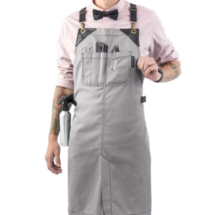 PU leather barber apron with tool loops