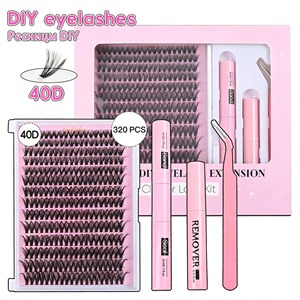 Wholesale DIY Eyelash Extension Kit Handmade Faux Mink Lash Clusters 8-16mm Thick Synthetic Hair Individual Eyelashes 16 Rows