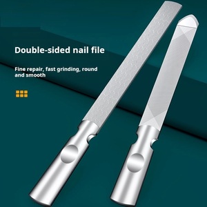 High Quality Durable Stainless Steel Mini Nail File Double Sided Sandpaper