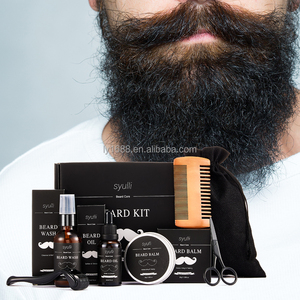 Private Label Herbal Beard Care Set Custom Logo Vegan Organic Refreshing Soften Mens Grooming