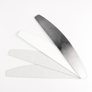 Removable Double Side Sandpaper Stainless Steel Nail File Custom Metal Reusable Nail Files