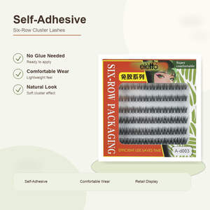 Self Adhesive False Eyelashes Comfortable Ready to Apply Cluster Lashes Six Row Pack Natural Reusable DIY Lash Extension Kit