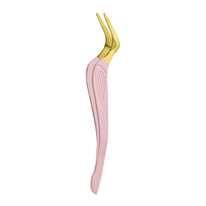 Khadmi Impex Lash Applicator Gold-Plated Stainless Steel Precision Anti-Static Fiber Tip Anti-Magnetic Durable Private Labelling